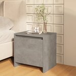 vidaXL Tables de chevet 2Pièces gris béton 45x34x44 5cm bois d’ingénierie