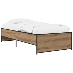 vidaXL Cadre de lit Chêne artisanal 80 x 200 cm Bois d'ingénierie