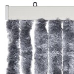 vidaXL Rideau anti-mouches argenté 100x230 cm chenille