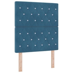 vidaXL Tête de lit avec tête de lit Bleu foncé 80 cm Cuir synthétique