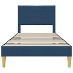 vidaXL Cadre de lit avec tête de lit Bleu 80 x 200 cm Tissu