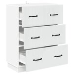 vidaXL Armoire à tiroirs Blanc 66 x 34 5 x 87 cm Bois d'ingénierie