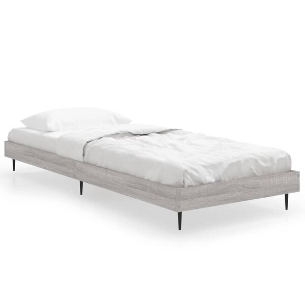 vidaXL Cadre de lit sans matelas sonoma gris 75x190 cm