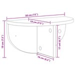 vidaXL Étagère Murale 2 Pièces Blanc 38 x 19 x 19 cm Bois d'ingénierie