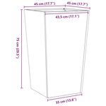 vidaXL Jardinière vert olive 45x45x75 cm acier