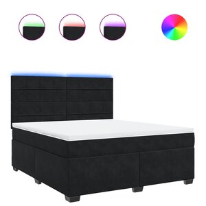vidaXL Sommier à lattes de lit avec matelas Noir 180x200 cm Velours