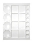 Grande Palette plastique rectangulaire 20 cases 33x25 cm