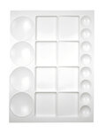 Grande palette plastique rectangulaire 20 cases 33x25 cm