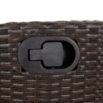 vidaXL Chaises inclinables de jardin lot de 2 avec repose-pied rotin