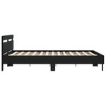 vidaXL Cadre de lit sans matelas noir 160x200 cm