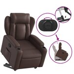 vidaXL Fauteuil inclinable marron similicuir