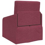 vidaXL Canapé-Lit Bordeaux 65 x 80 x 83 cm Velours