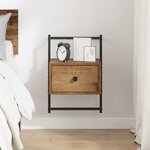 vidaXL Cabinet de chevet Bois ancien 35 x 30 x 51 cm Bois d'ingénierie