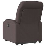 vidaXL Fauteuil inclinable électrique marron foncé tissu