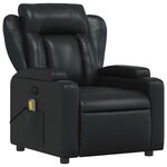 vidaXL Fauteuil de massage inclinable Noir Similicuir