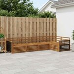 vidaXL Ensemble de canapés d'extérieur 5 Pièces Naturel