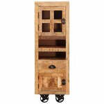 vidaXL Haut Armoire Marron 40 x 30 x 120 5 cm bois de manguier massif