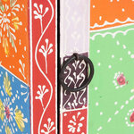 vidaXL Commode Multicolore 30 x 30 x 90 cm Bois de manguier massif