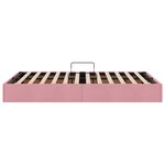 vidaXL Cadre de lit ottoman avec stockage Rose 120 x 200 cm Velours