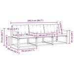 vidaXL Ensemble de canapés d'extérieur 3 pc Blanc et Beige