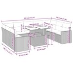 vidaXL Salon de jardin 10 Pièces avec coussins noir résine tressée acacia