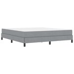 vidaXL Lit à ressorts avec matelas Gris clair 180 x 200 cm tissu