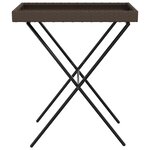 vidaXL Table à plateau pliable marron 65x40x75 cm résine tressée