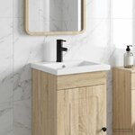 vidaXL Lavabo de salle de bains Noir Mat 42 x 40 x 16 5 cm métal