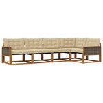 vidaXL Ensemble de canapés d'extérieur 5 pc Naturel et Beige