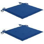 vidaXL Chaises pliables de jardin 2 Pièces avec coussins Bambou