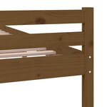 vidaXL Cadre de lit Marron miel Bois massif 75x190 cm Petit simple