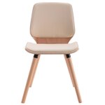 vidaXL Chaises à manger lot de 2 crème similicuir