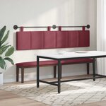 vidaXL Tête de lit suspendue Bordeaux Tissu