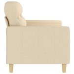 vidaXL Canapé à 2 places Crème 140 cm Tissu