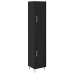 vidaXL Haut Armoire Chêne noir 34 5 x 34 x 180 cm Bois d'ingénierie