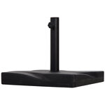 Pied de parasol base de lestage parasol carré dim. 41 5L x 41 5I x 35H cm poids net 20 Kg ciment HDPE noir