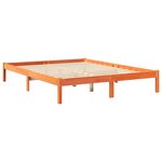 vidaXL Lit bibliothèque sans matelas cire marron 140x190 cm pin massif