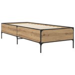 vidaXL Cadre de lit Chêne artisanal 80 x 200 cm Bois d'ingénierie