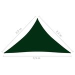 vidaXL Voile de parasol Tissu Oxford triangulaire 2 5x2 5x3 5 m