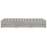 vidaXL Cadre de lit et tiroirs sonoma gris 120x200cm bois d'ingénierie