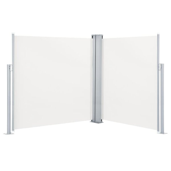 vidaXL Auvent latéral rétractable Crème 140 x 600 cm
