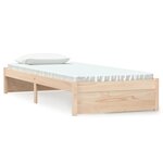 vidaXL Cadre de lit bois massif 75x190 cm petit simple