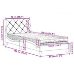 vidaXL Lit avec matelas taupe 90x190 cm tissu
