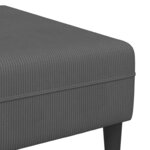 Sofa en tissu avec coussin Gris foncé Tissu en velours côtelé