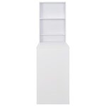 vidaXL Table de bar avec armoire Blanc 115x59x200 cm