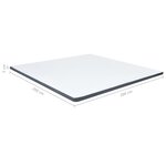 vidaXL Surmatelas de sommier tapissier 200x200x5 cm
