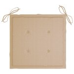 Vidaxl chaises à dîner 4 pièces avec coussins beige bois de teck solide