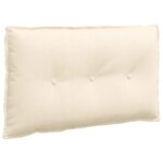 vidaXL Coussin de Dos Crème 80 x 50 cm Tissu en velours côtelé