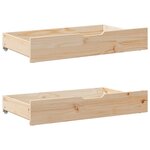 vidaXL Cadre de lit avec tiroirs sans matelas 90x200 cm