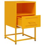 vidaXL Tables de chevet 2 Pièces jaune moutarde 36x39x60 5 cm acier
